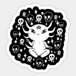 Axolotl Halloween Sticker